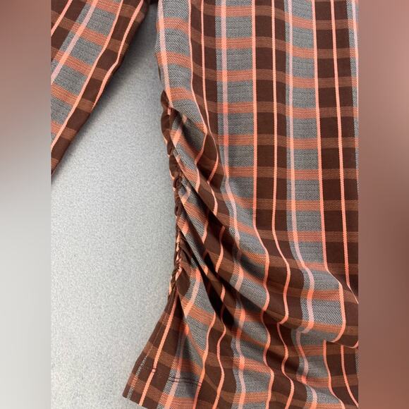 NWT Tanya Taylor Shelby Grid Print Organic Cotton Top Women’s Size Medium - Picture 3 of 16